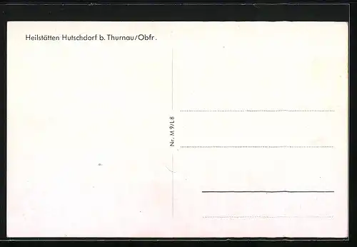 AK Hutschdorf bei Thurnau /Obfr., Haus Bethanien, Haus Immanuel, Blick nach der Kirche