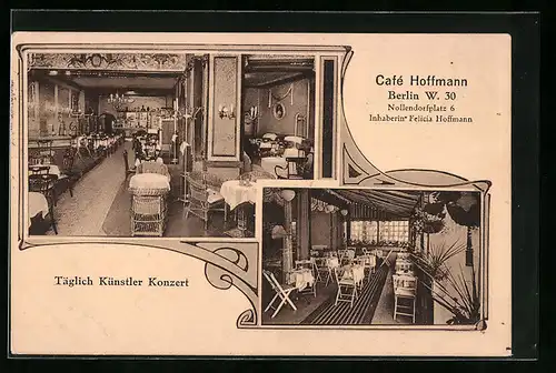 AK Berlin-Schöneberg, Cafe Hoffmann, Nollendorfplatz 6