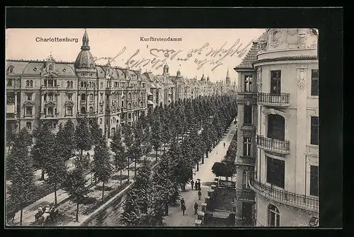 AK Berlin-Charlottenburg, Kurfürstendamm mit Conditorei