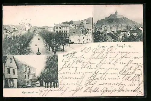 AK Siegburg, Marktplatz, Gymnasium