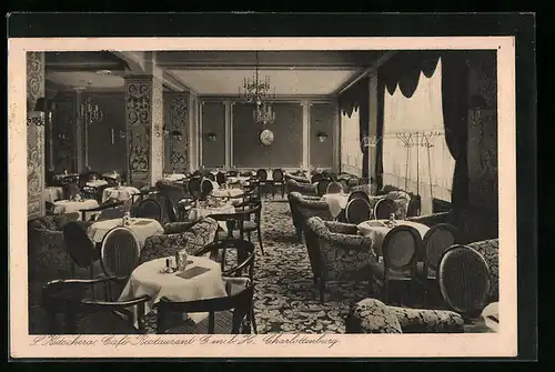 AK Berlin-Charlottenburg, Cafe-Restaurant G. m. b. H., S. Kutschera, Bismarckstrasse 109