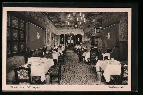 AK Berlin-Charlottenburg, Restaurant Klumpp, Fasanenstrasse 76-77