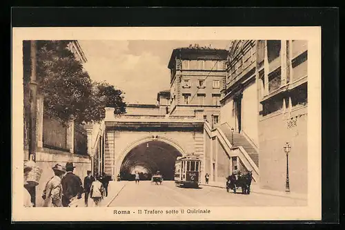 AK Roma, Il Traforo sotto il Quirinale, Strassenbahn