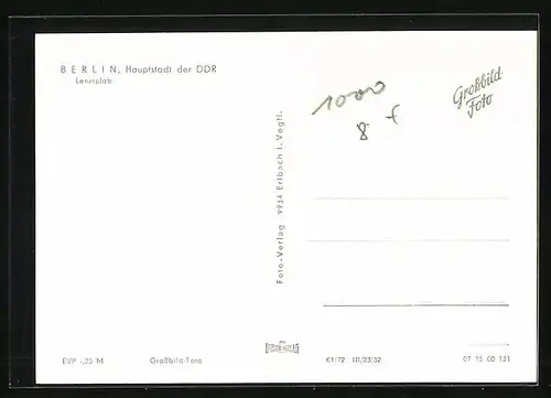 AK Berlin, Blick auf den Leninplatz