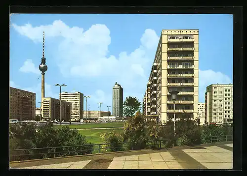 AK Berlin, Blick zum Alexanderplatz
