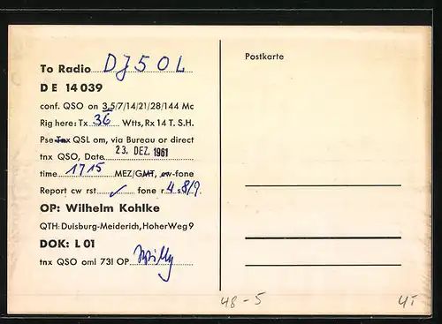 AK Duisburg, Ortsansicht, Radiofrequenz DJ7IT