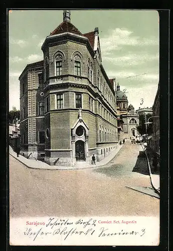 AK Sarajevo, Convict Sct. Augustin mit Strassen