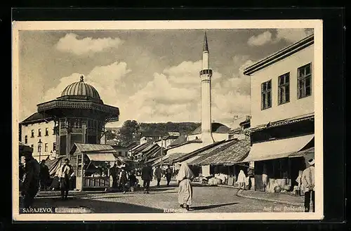 AK Sarajevo, Bascarsija, Ortspartie mit Moschee