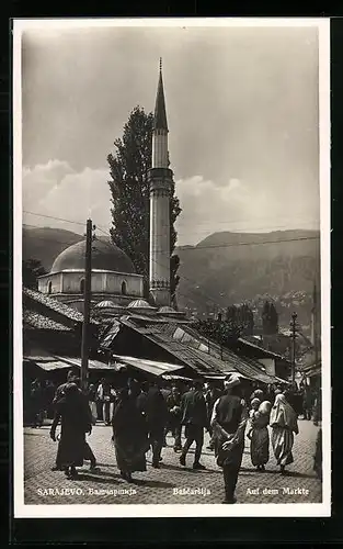 AK Sarajevo, Markt mit Moschee