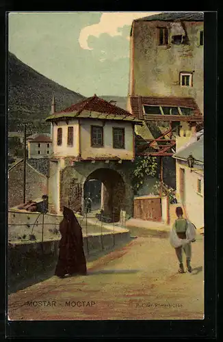 AK Mostar, Auf der Römerbrücke
