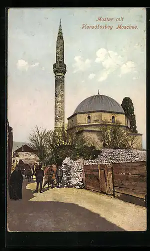 AK Mostar, Strassenpartie mit Karadzozbeg Moschee