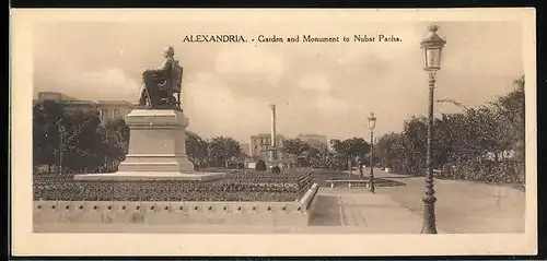 Mini-AK Alexandria, Garden and Monument to Nubar Pacha