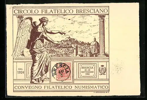 AK Brescia, Circolo Filatelico Bresciano 1966