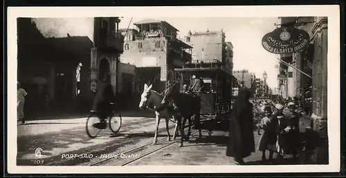 AK Port-Said, Native Quarter, Pferdebahn