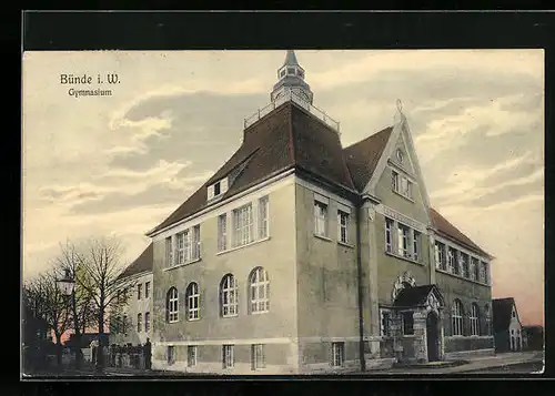 AK Bünde i.W., Ansicht vom Gymnasium