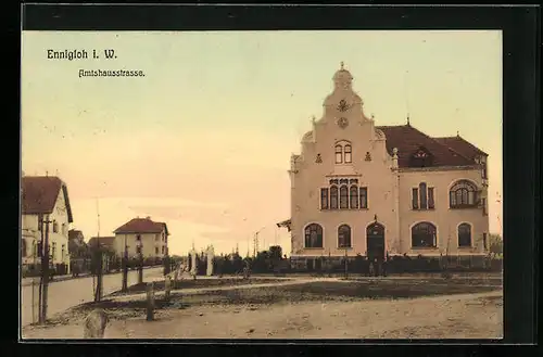 AK Ennigloh i.W., Ansicht Amtshausstrasse