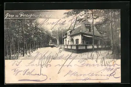 AK Bünde i. W., Gasthaus Waldschlösschen