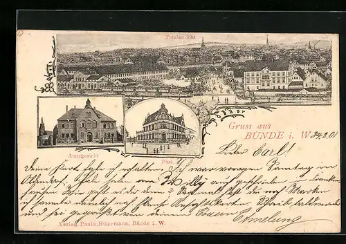 AK Bünde i. W., Totalansicht, Amtsgericht, Post