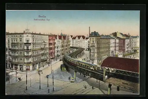 AK Berlin-Kreuzberg, Schlesisches Tor, U-Bahn