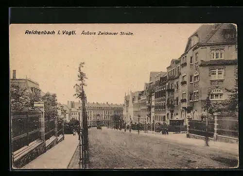 AK Reichenbach i. V., Äussere Zwickauer Strasse