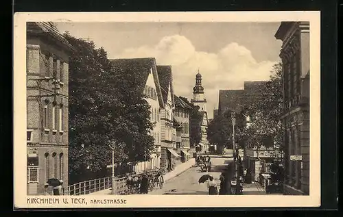 AK Kirchheim u. Teck, Partie in der Karlstrasse