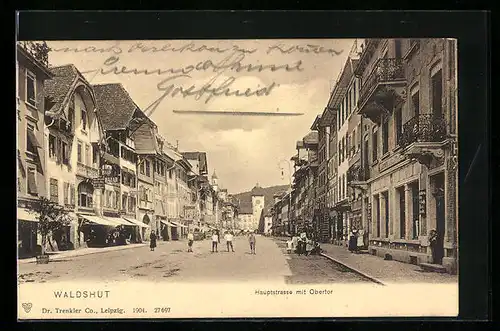 AK Waldshut, Hauptstrasse mit Obertor