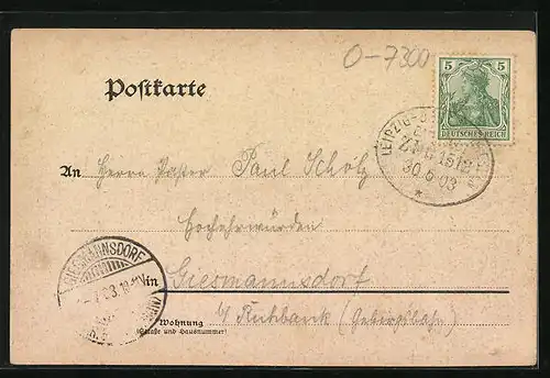 AK Döbeln, Königstrasse, unterer Teil