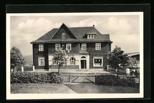 AK Schmiedefeld /Kreis Saalfeld, Gasthaus zur Barbe, Bes.: Gebr. Unger