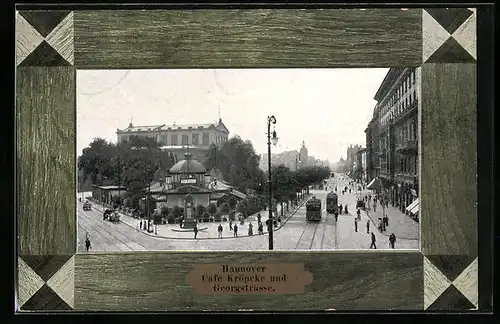 AK Hannover, Cafe Kröpcke und Georgstrasse