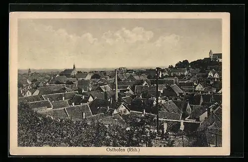 AK Osthofen /Rhh., Teilansicht aus der Vogelschau