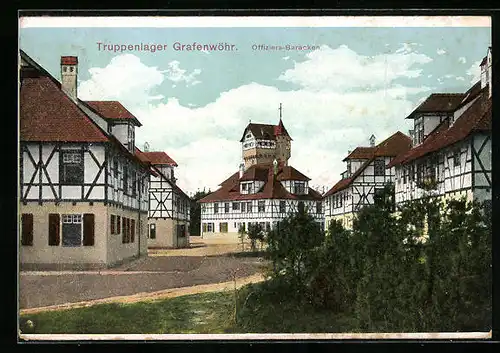 AK Grafenwöhr, Truppenlager, Offiziers-Baracken