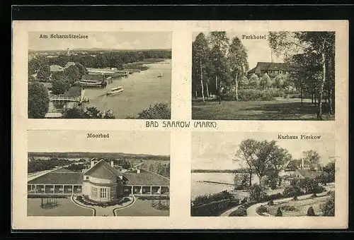 AK Bad Saarow, Am Scharmützelsee, Moorbad, Parkhotel, Kurhaus Pieskow