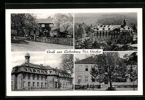 AK Liebenburg, Gasthaus zur Linde, Amtsgebäude