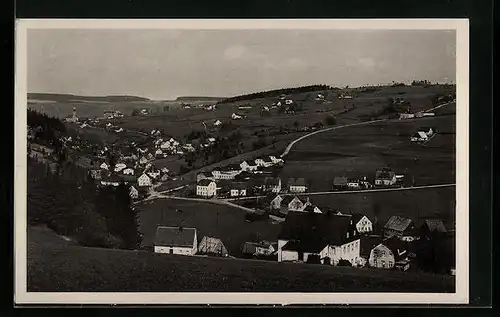 AK Pobershaus /Erzgeb., Gesamtansicht der Ortschaft