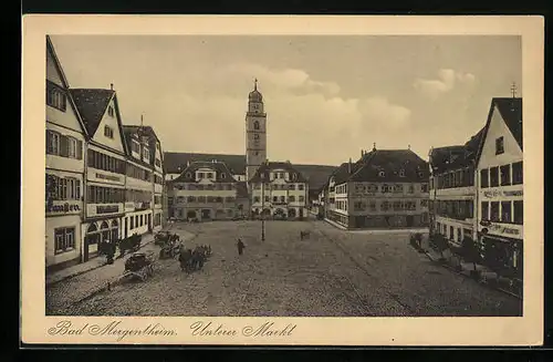 AK Bad Mergentheim, Unterer Markt, Rathaus