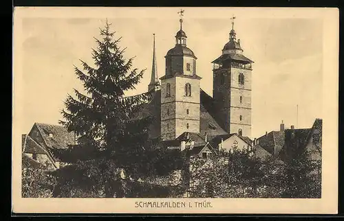 AK Schmalkalden /Thür., Zwei Türme im Ort