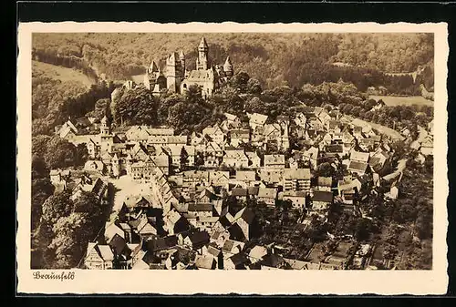 AK Braunfels, Gesamtansicht aus der Vogelschau