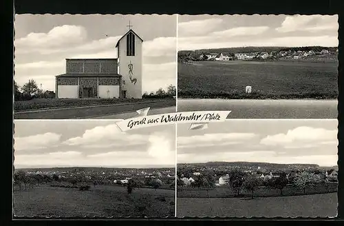 AK Waldmohr /Pfalz, Gesamtansicht, Kirche