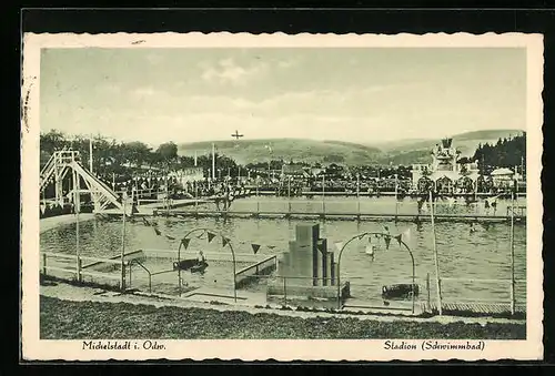 AK Michelstadt i. Odw., Stadion, Schwimmbad