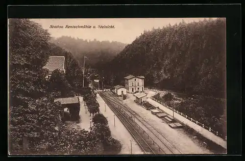 AK Rentschmühle, Station Rentschmühle und Steinicht