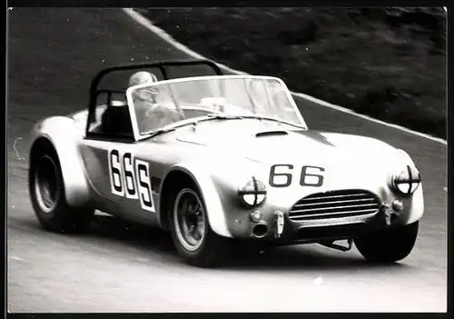 Fotografie Auto Shelby Cobra Rennwagen Startnummer 66 beim 1000 KM Rennen Nürburgring