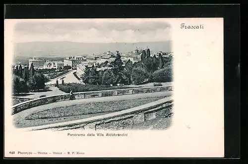 AK Frascati, Panorama dalla Villa Aldobrandini