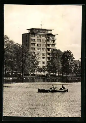 AK Karl-Marx-Stadt, Hochhaus am Schlossteich