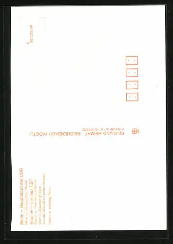 AK Berlin, Blick auf die Leipziger Strasse mit Fernsehturm