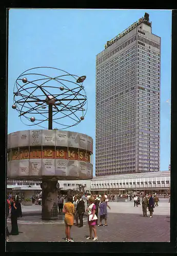 AK Berlin, Alexanderplatz mit Weltzeituhr