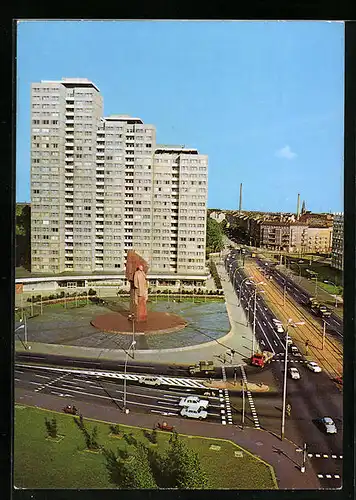 AK Berlin, Leninplatz aus der Vogelschau