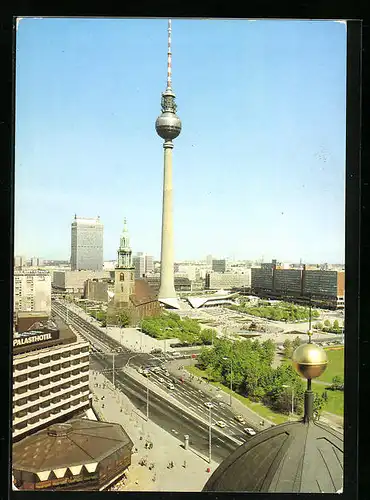 AK Berlin, Blick vom Dom zum Fernsehturm