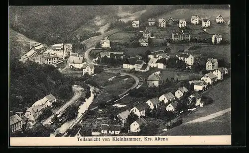 AK Kleinhammer / Altena, Teilansicht aus der Vogelschau