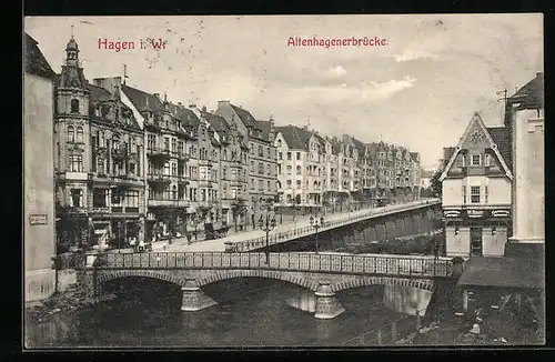 AK Hagen i. W., an der Altenhagenerbrücke