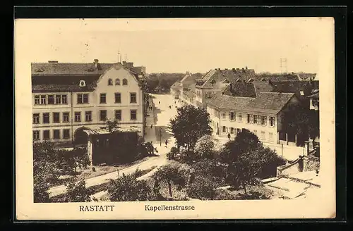 AK Rastatt, Blick auf die Kapellenstrasse